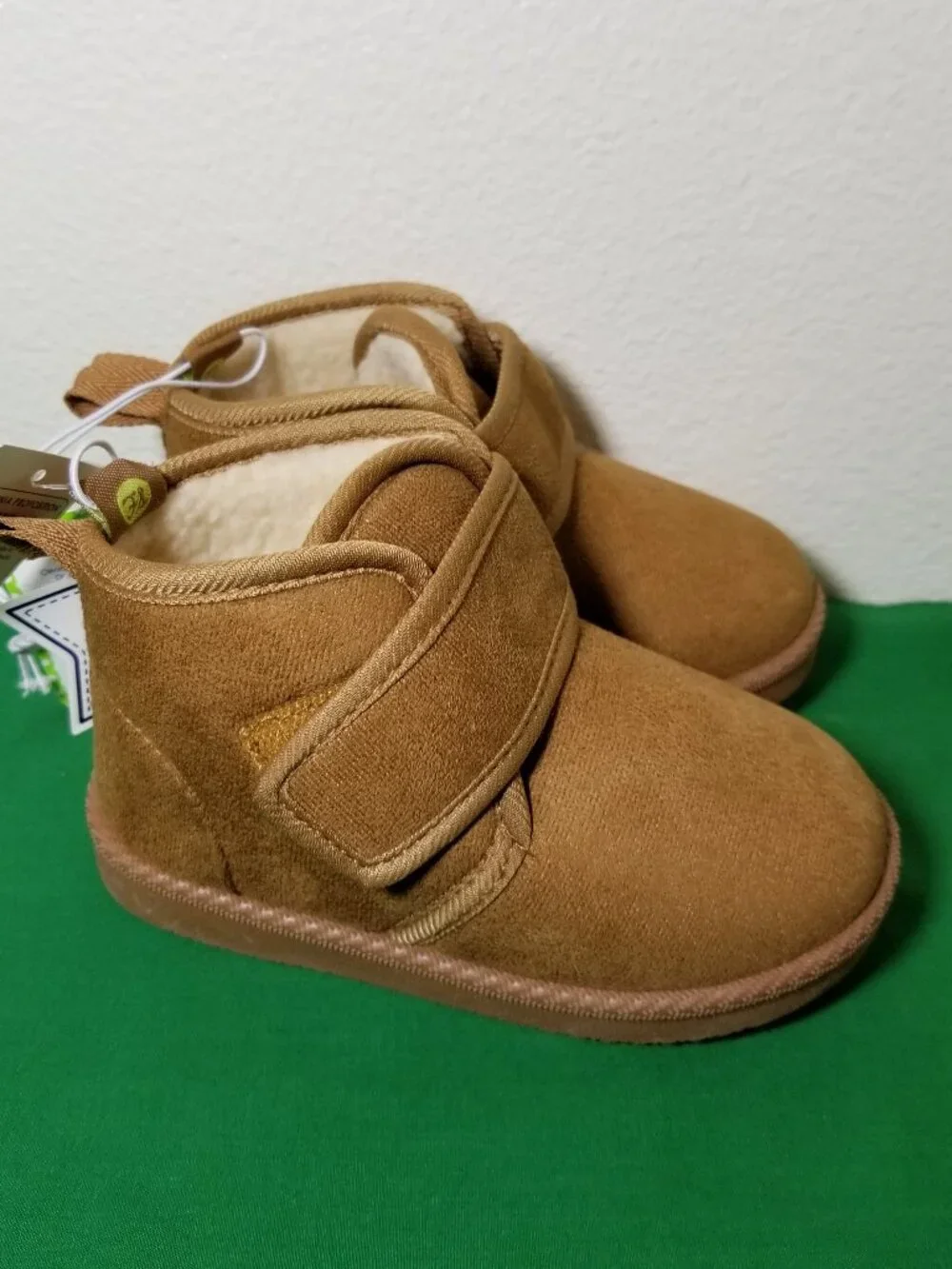 First Steps Brown Fleece Lined Boots Toddler Size 9 Winter Warm Cozy NWT